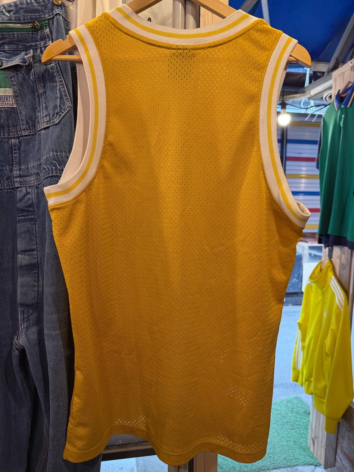 나이키 메쉬 탱크탑 농구 져지 옐로우 상품이미지4