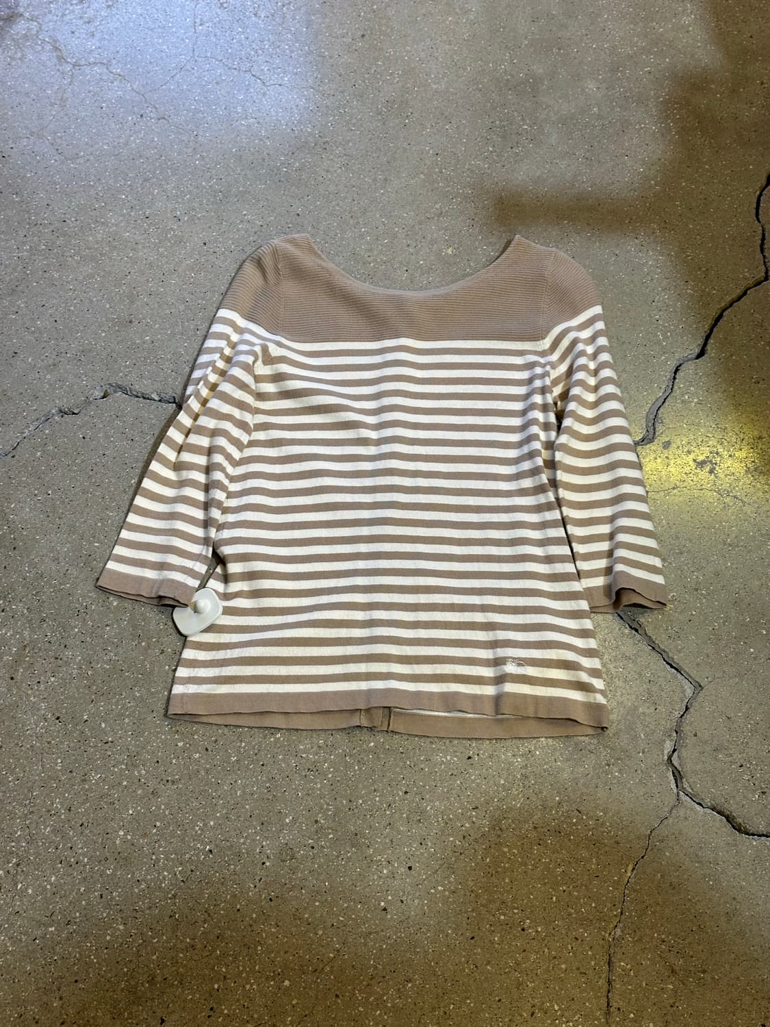 BURBERRY 버버리 베이지 스트라이프 가디건 상품이미지4