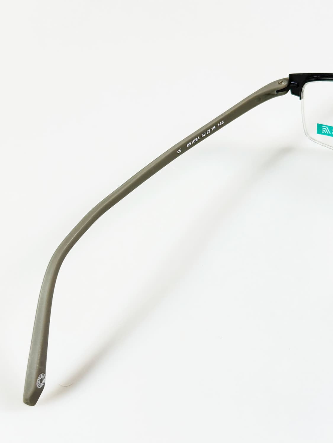 90s FUTIS 블랙 그레이 스퀘어 반무테 빈티지 안경 상품이미지6