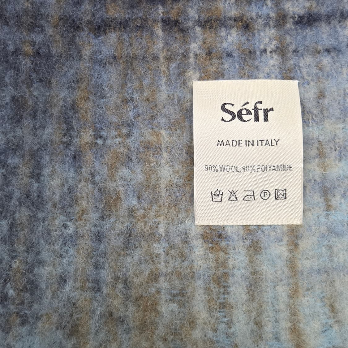 sefr 블루 체크 머플러 상품이미지2