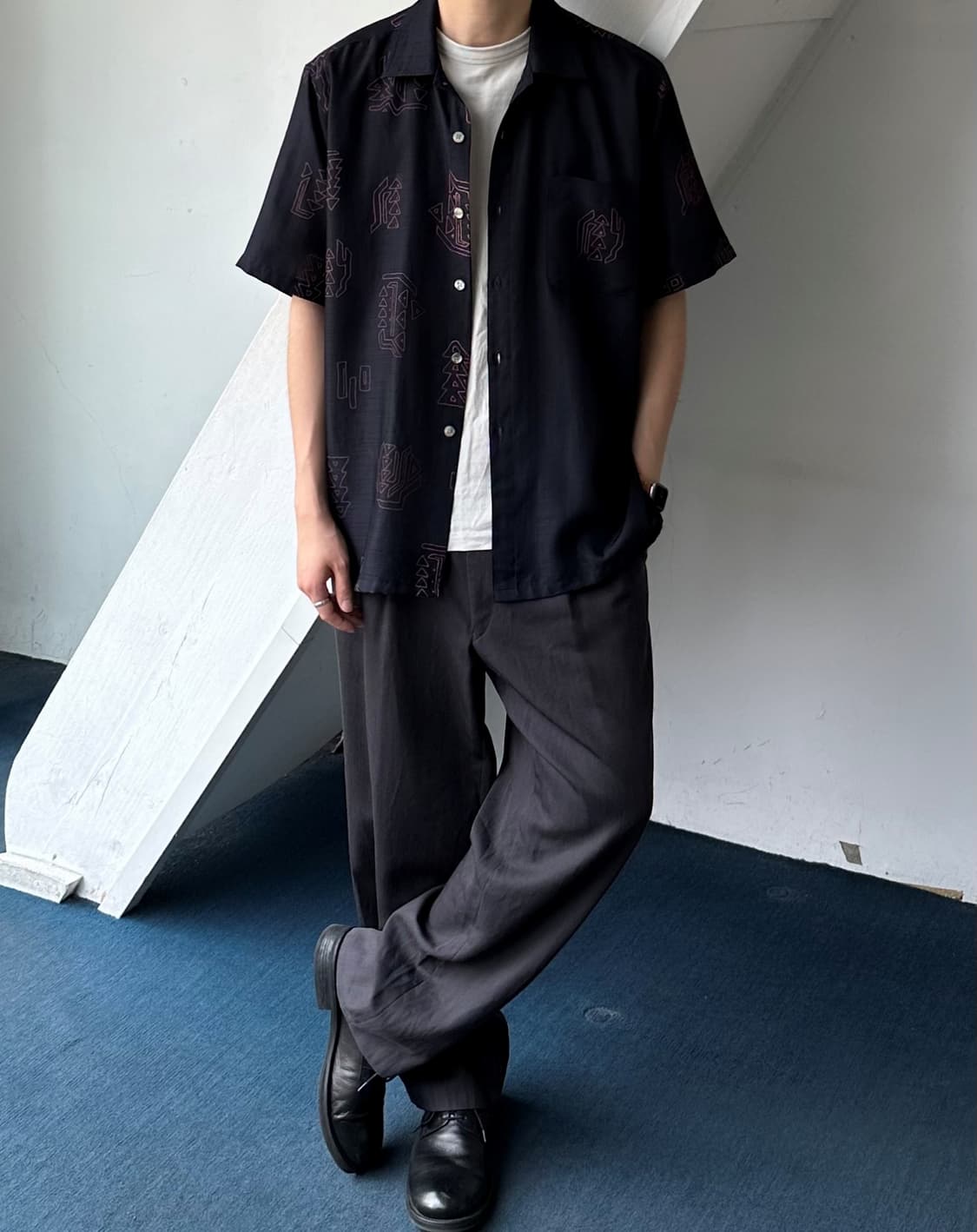 High count design pattern H/S shirt 상품이미지7