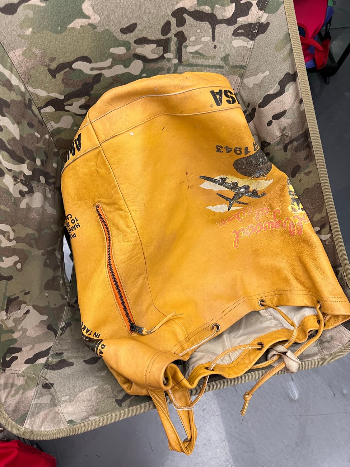 1990s AMECO 아메코 레더 밀리터리 더플백 럭색 백팩 상품이미지8