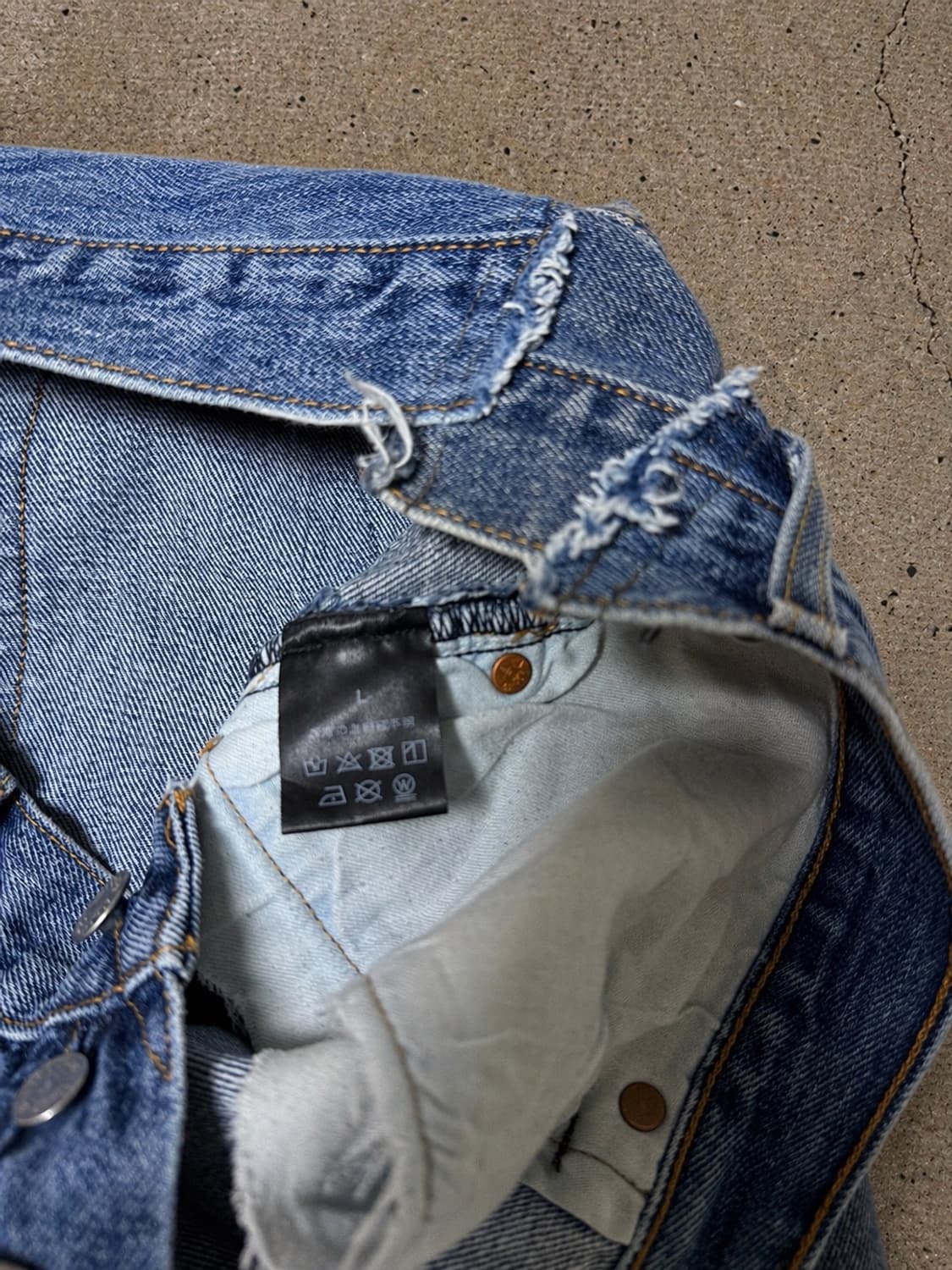 OLDPARK BAGGY JEANS, BLUE L 상품이미지4