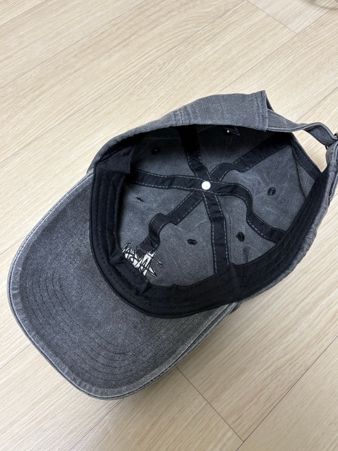 스투시 모자 볼캡 Stussy 그레이 워싱 빈티지 피그먼트 챠콜 상품이미지7