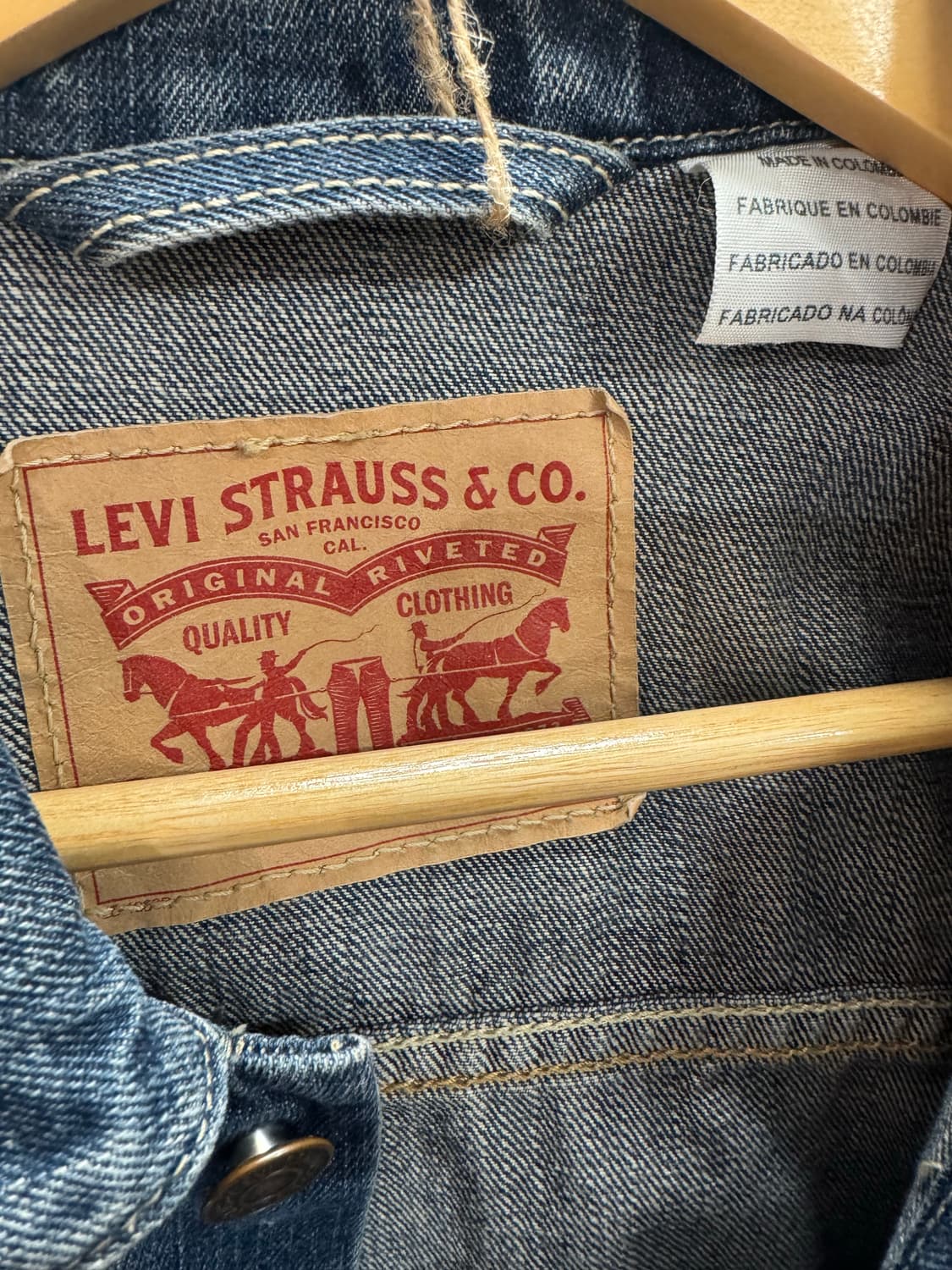 리바이스 빈티지 워싱 오버핏 데님 트러커 자켓 청자켓 M 상품이미지5