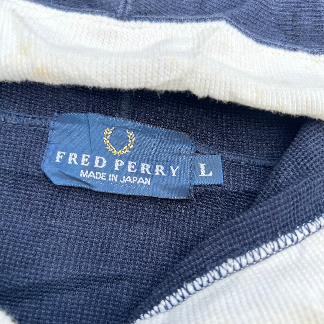 프레디페리 재팬 라인 월계관 아치로고 와플 후드티 상품이미지6