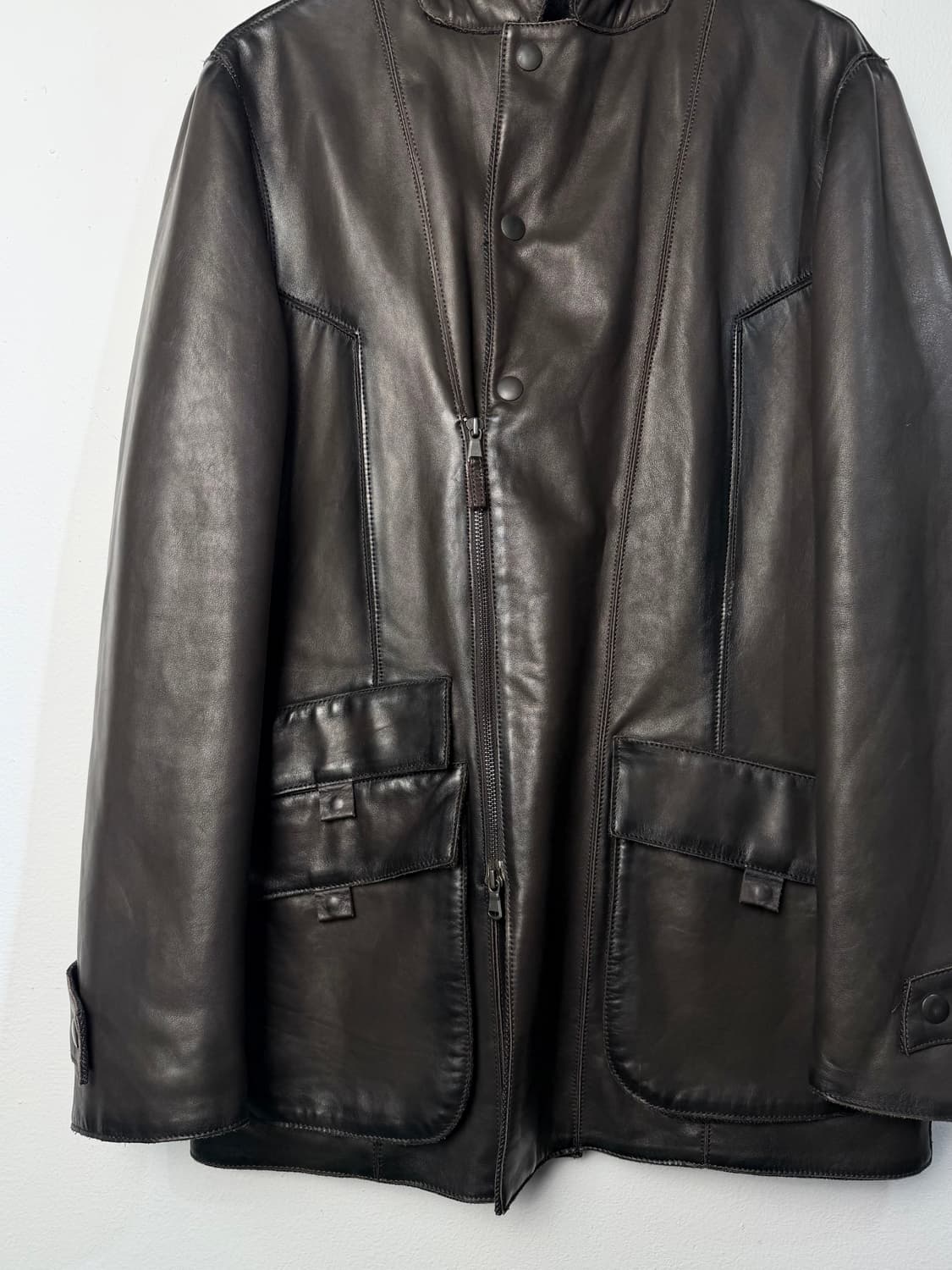 티에리 뮈글러 투웨이 레더 블레이저 (MADE IN ITALY) 상품이미지3