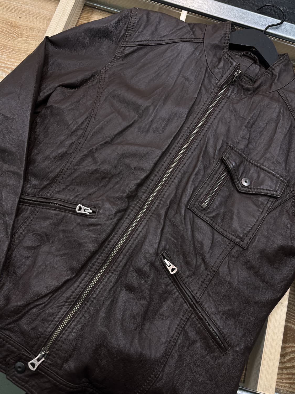 모건 투웨이 포켓 레더 자켓 상품이미지4