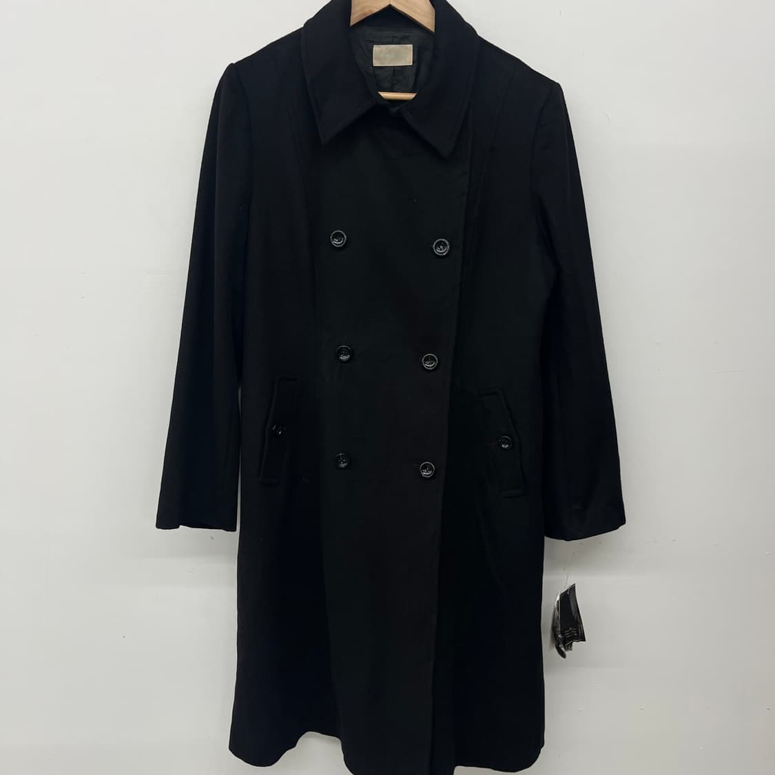 캐시미어100 더블 버튼 롱 코트 여m 상품이미지2