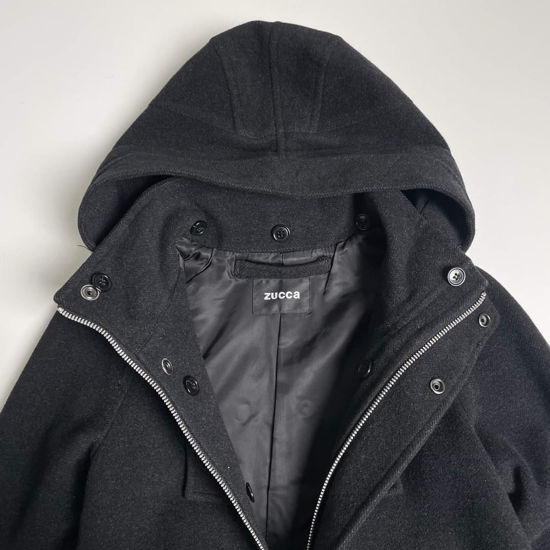 Zucca 탈부착가능한 지퍼 후드 코트 상품이미지8