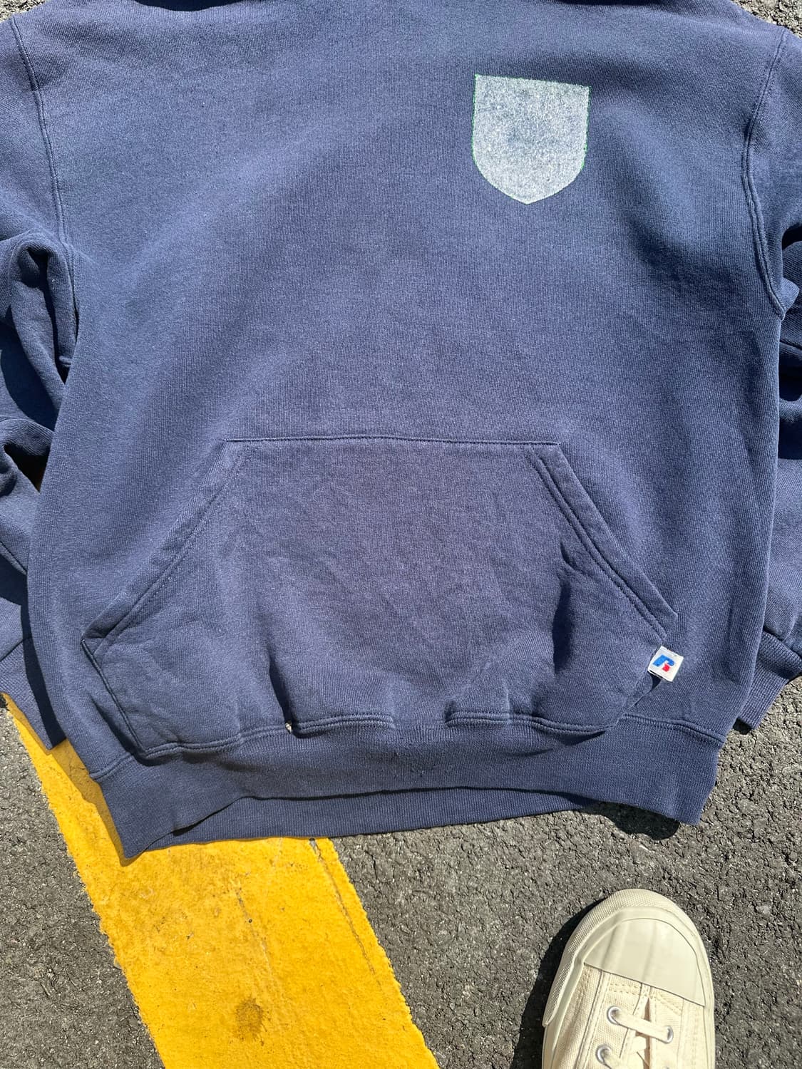90’s Russell Athletic navy hoodsweat 상품이미지7