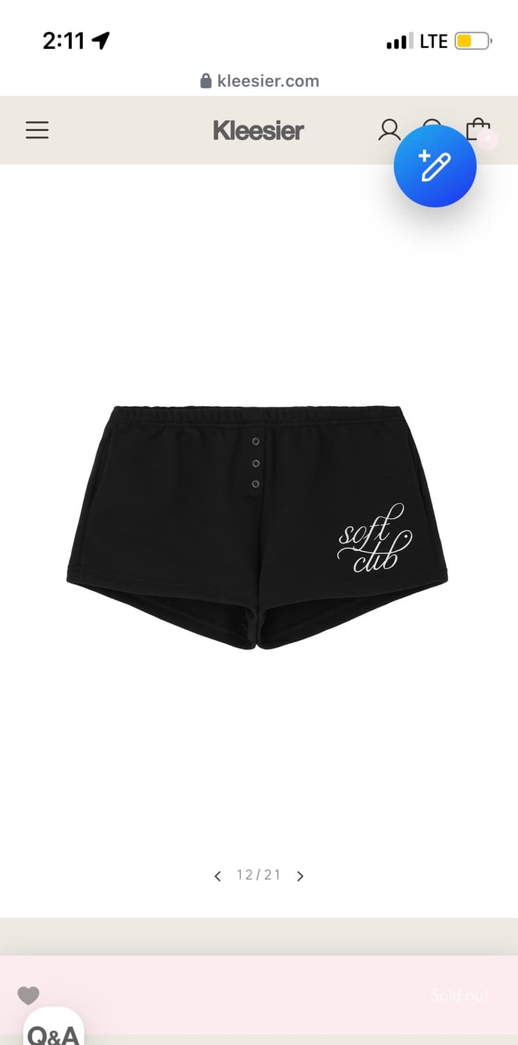 클리시어 소프트클럽 에브리 모먼트 쇼츠 상품이미지1