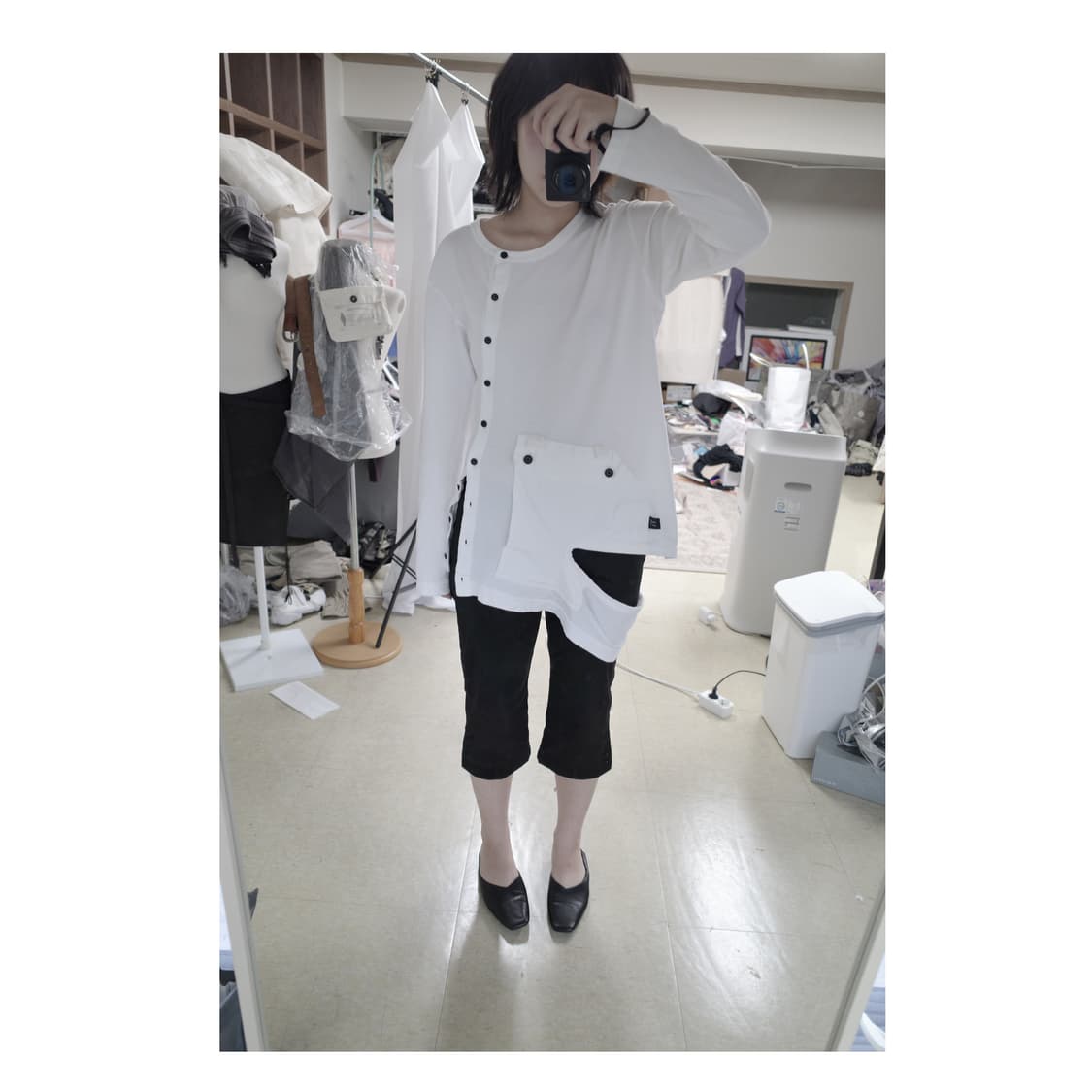 Y's side cut-out top 상품이미지7