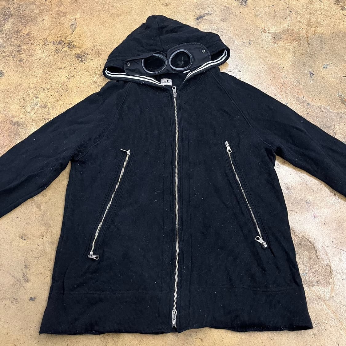 [정품/105] C.P.컴퍼니 고글 후드 니트 집업 b18 상품이미지3