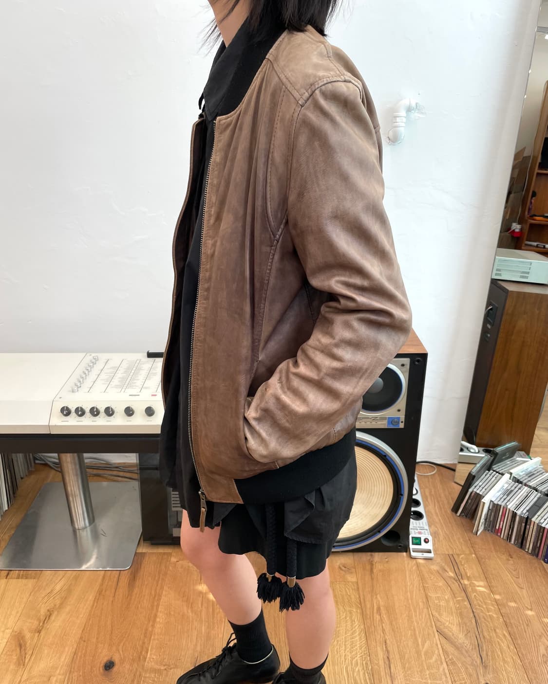[M] 올드갭 GAP 레더 블루종 자켓 상품이미지2
