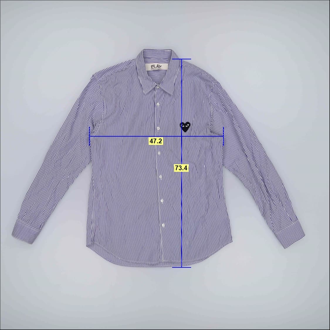 [XL] 스몰하트로고 스트라이프 셔츠 0106H1 상품이미지8