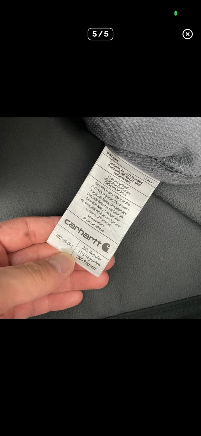 칼하트 소프트 쉘 레인자켓 상품이미지9