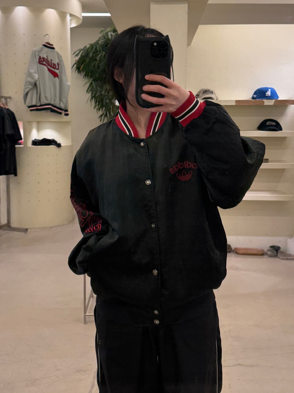 00s 아디다스 올드스쿨 사틴 바시티 자켓 U43 상품이미지1