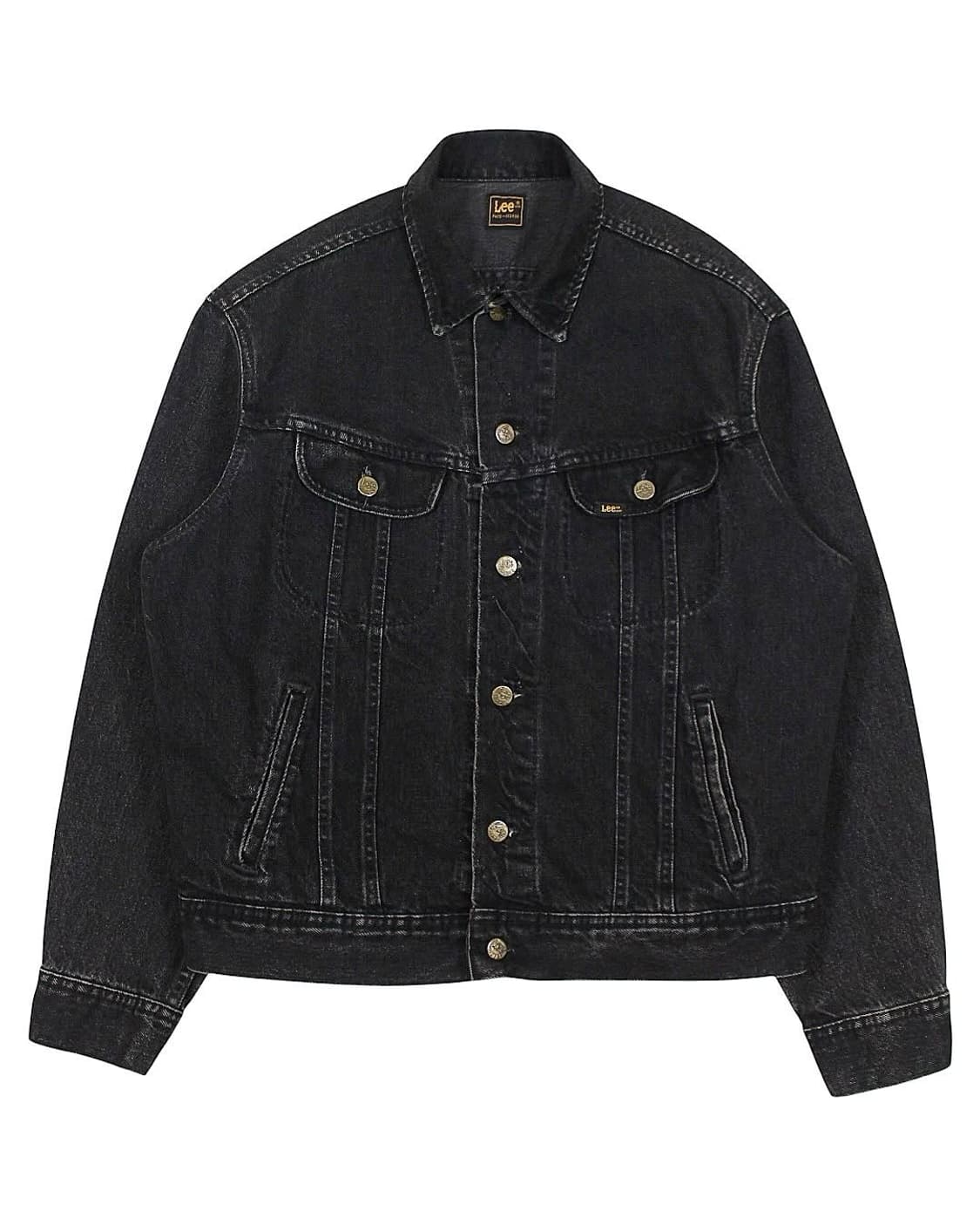 1980s USA Lee 220-5019 블랙 데님 자켓 리 빈티지 미제 상품이미지1