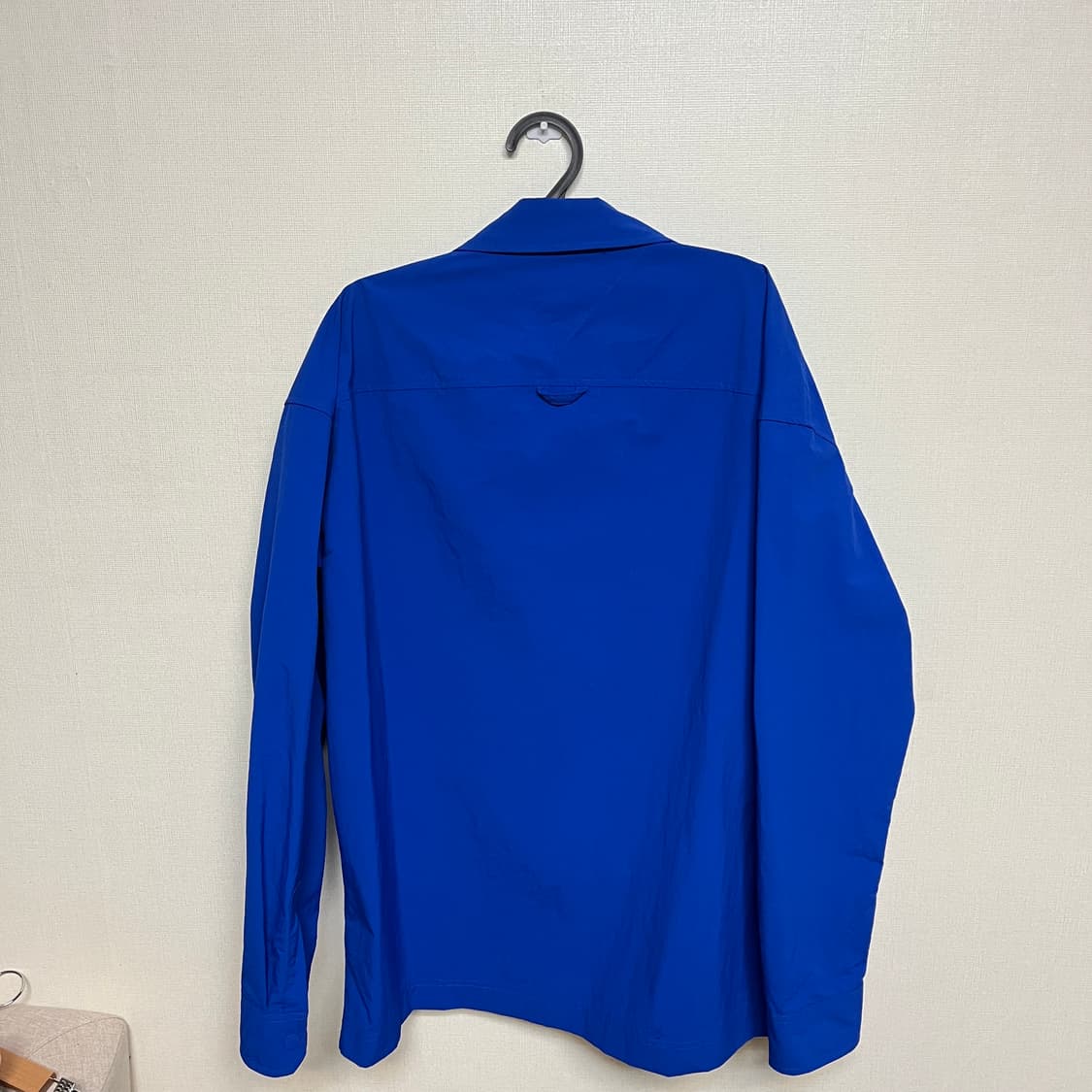 (오버핏 L) 타미 우븐 블루 오버핏 셔츠 상품이미지3