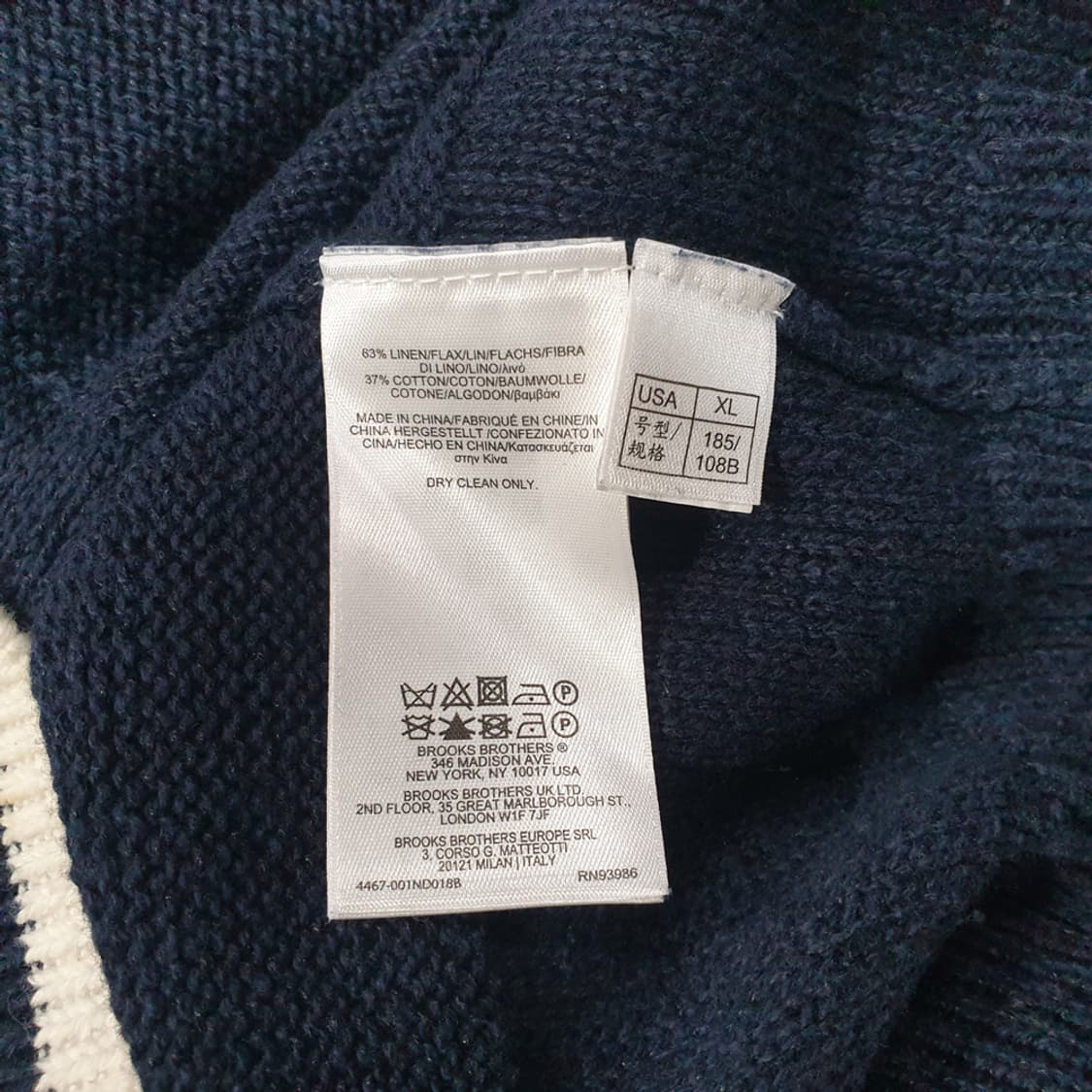브룩스브라더스 남성 린넨혼방 니트 XL 상품이미지6