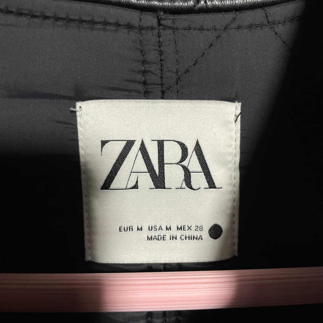 자라 우먼스 레더 퀼팅 자켓 상품이미지3