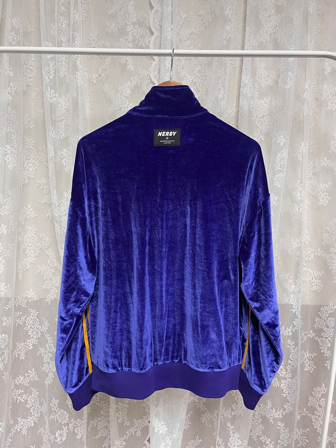 M) 널디 벨벳 트랙탑 져지 퍼플 상품이미지2