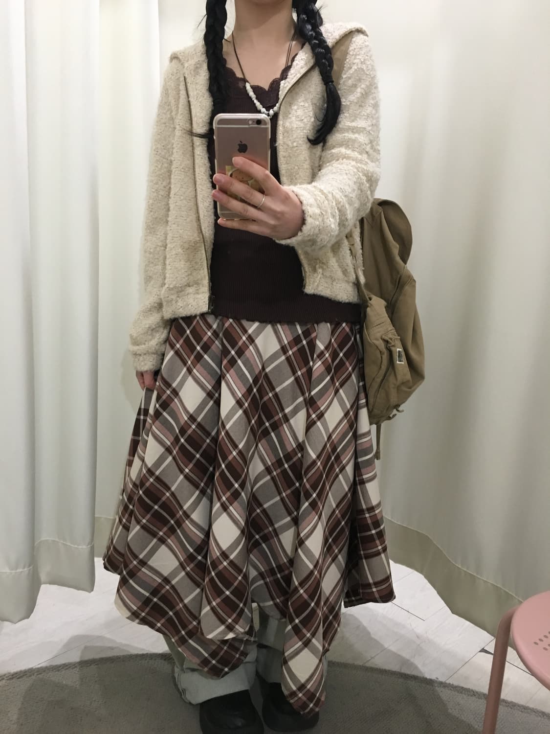 Check Asymmetrical Skirt 상품이미지5