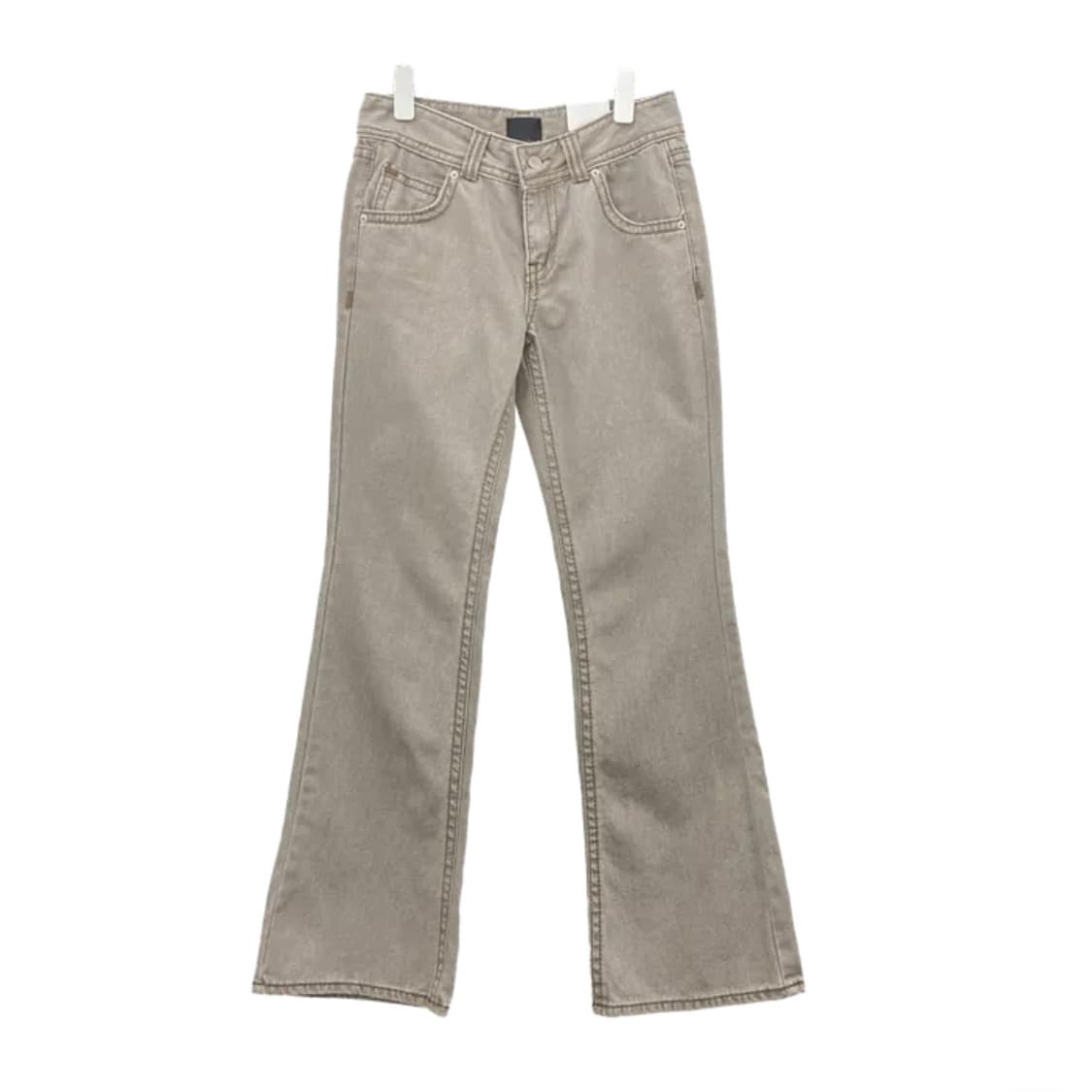 언버티 빈티지 로우 포켓 부츠컷 팬츠 베이지 상품이미지4