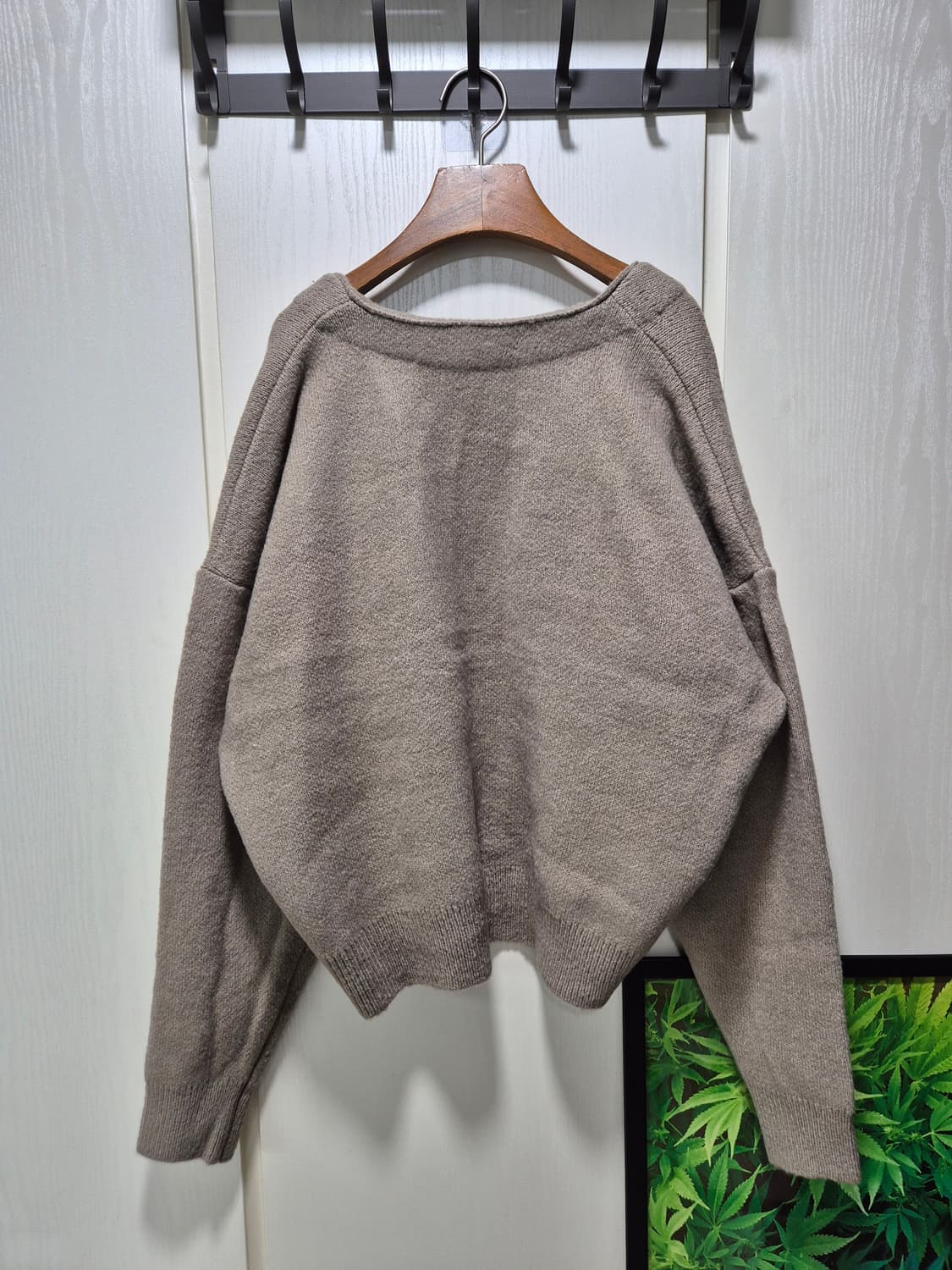 모카브라운 브이넥 니트 가디건 상품이미지9