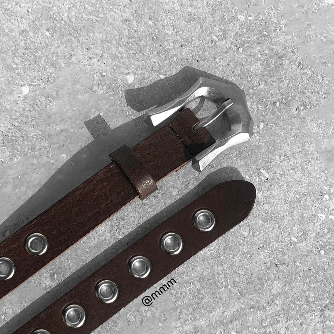 [Unisex] 아일렛 웨스턴 가죽 벨트 브라운 상품이미지3