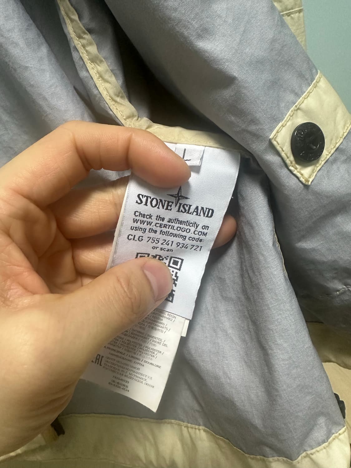 스톤아일랜드 21ss 멤브라나 아이보리 L사이즈 상품이미지7