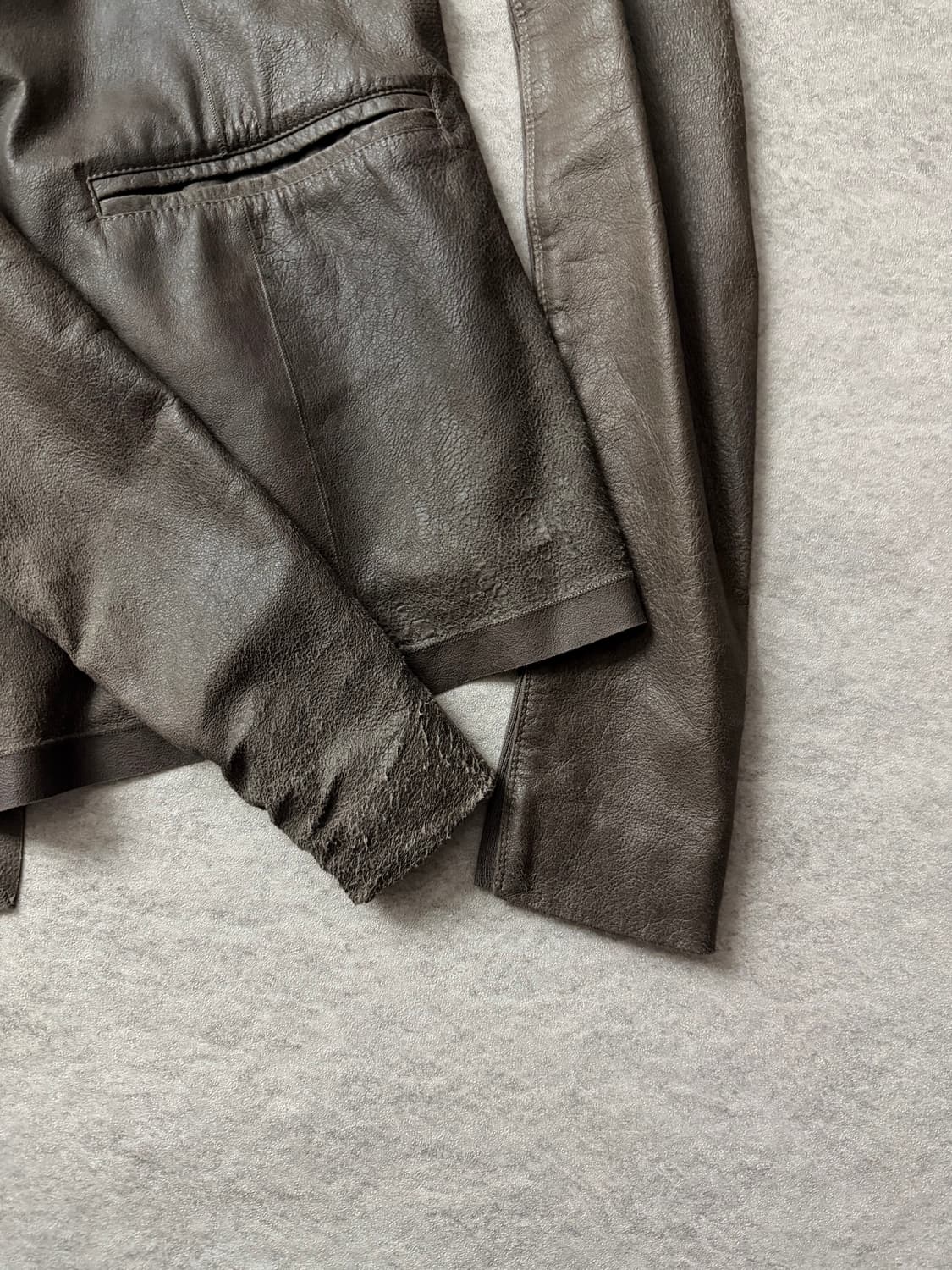 10‘S 릭오웬스 비대칭 램스킨자켓 상품이미지9