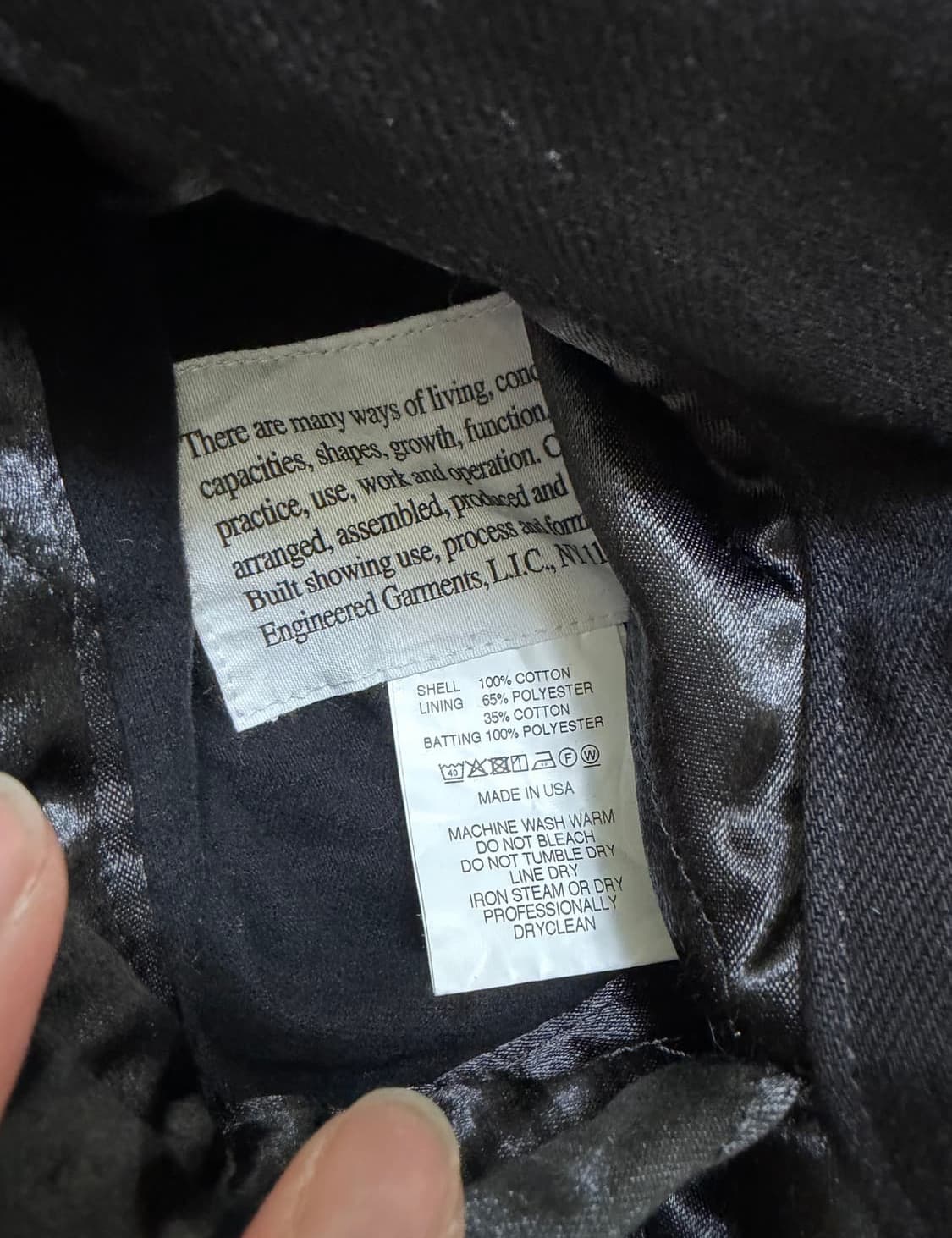 엔지니어드 가먼츠 불데님 자켓 블랙 상품이미지8