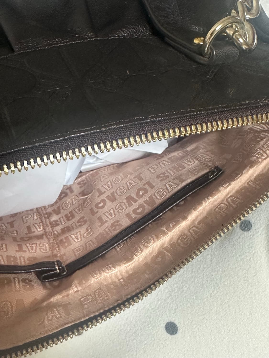 빈티지 러브캣 하트 퀼팅 핸드백 토트백 갸루 모리 상품이미지5