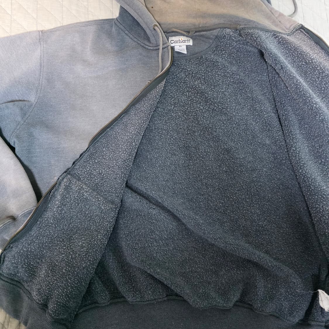 [XL] 빈티지 칼하트 트래쉬드 하드 썬페이드 후드집업 상품이미지8