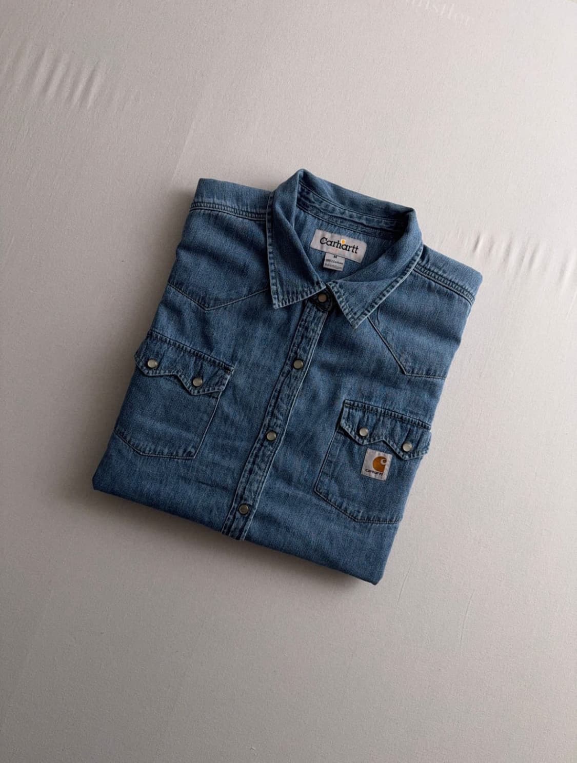 칼하트 리메이크 미디엄블루 웨스턴 데님셔츠 상품이미지2