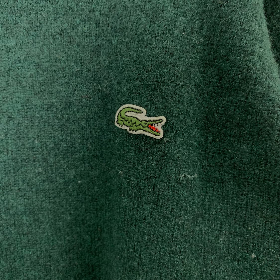 라코스테 자수로고 딥그린 라운드 니트 상품이미지3