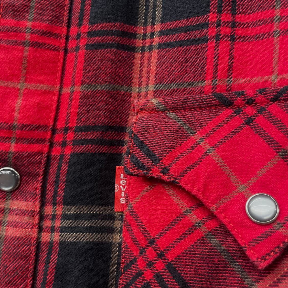 리바이스 레드 탭 체크 펄 스냅 포켓 웨스턴 셔츠 상품이미지5