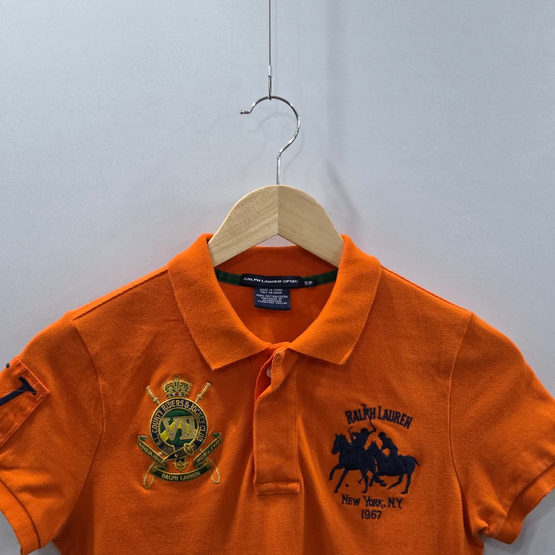 폴로랄프로렌 스포츠 우먼 멀티포니 피케 카라 반팔티 오렌지 S 상품이미지2