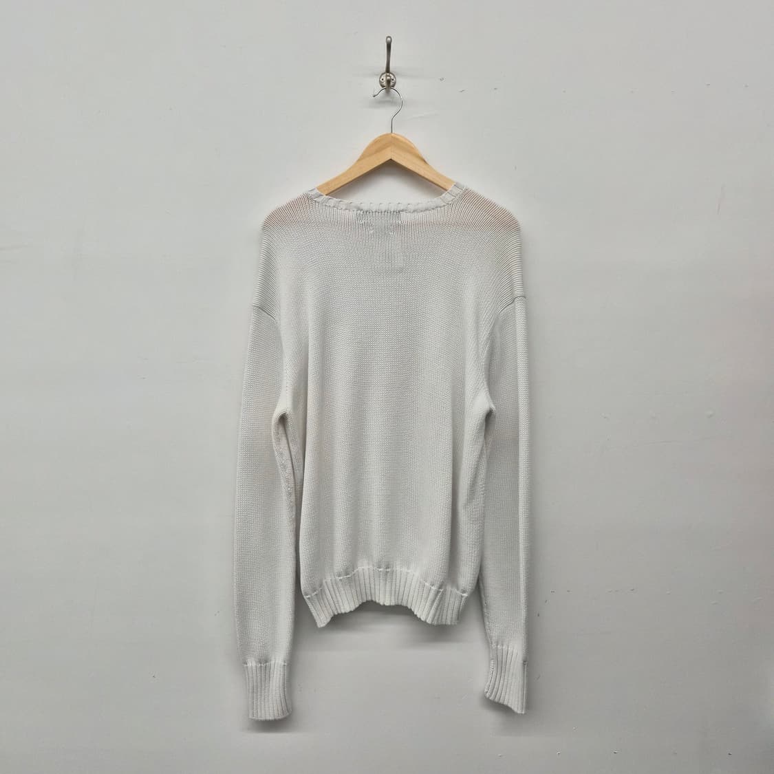 폴로 랄프로렌 화이트 니트 스웨터 남녀공용 L 상품이미지6