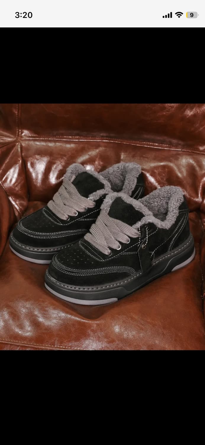 야세 천연양모 보드슈즈 블랙 상품이미지1