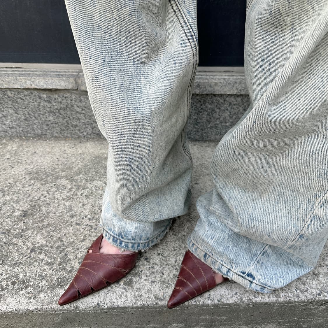 00s 고프레도 판티니 이탈리아 레더 포인티드 힐 상품이미지8