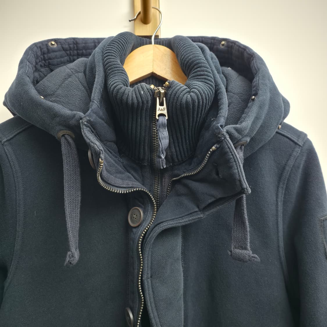 [M] 아베크롬비 네이비 후드 더블 집업 자켓 y2k 상품이미지6