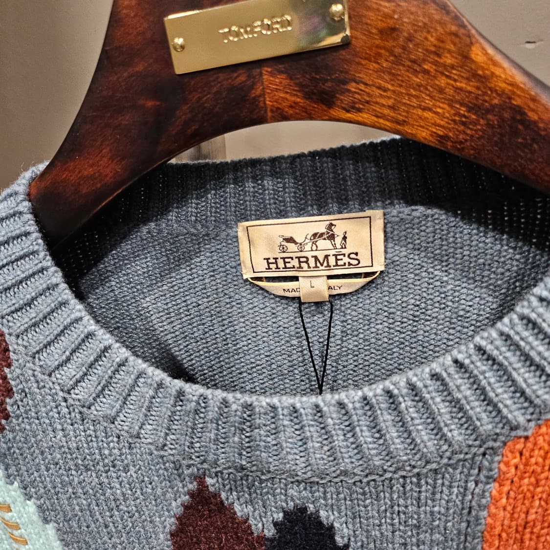 에르메스 런웨이피스 램스킨 트리밍 캐시미어 런웨이 니트 상품이미지8