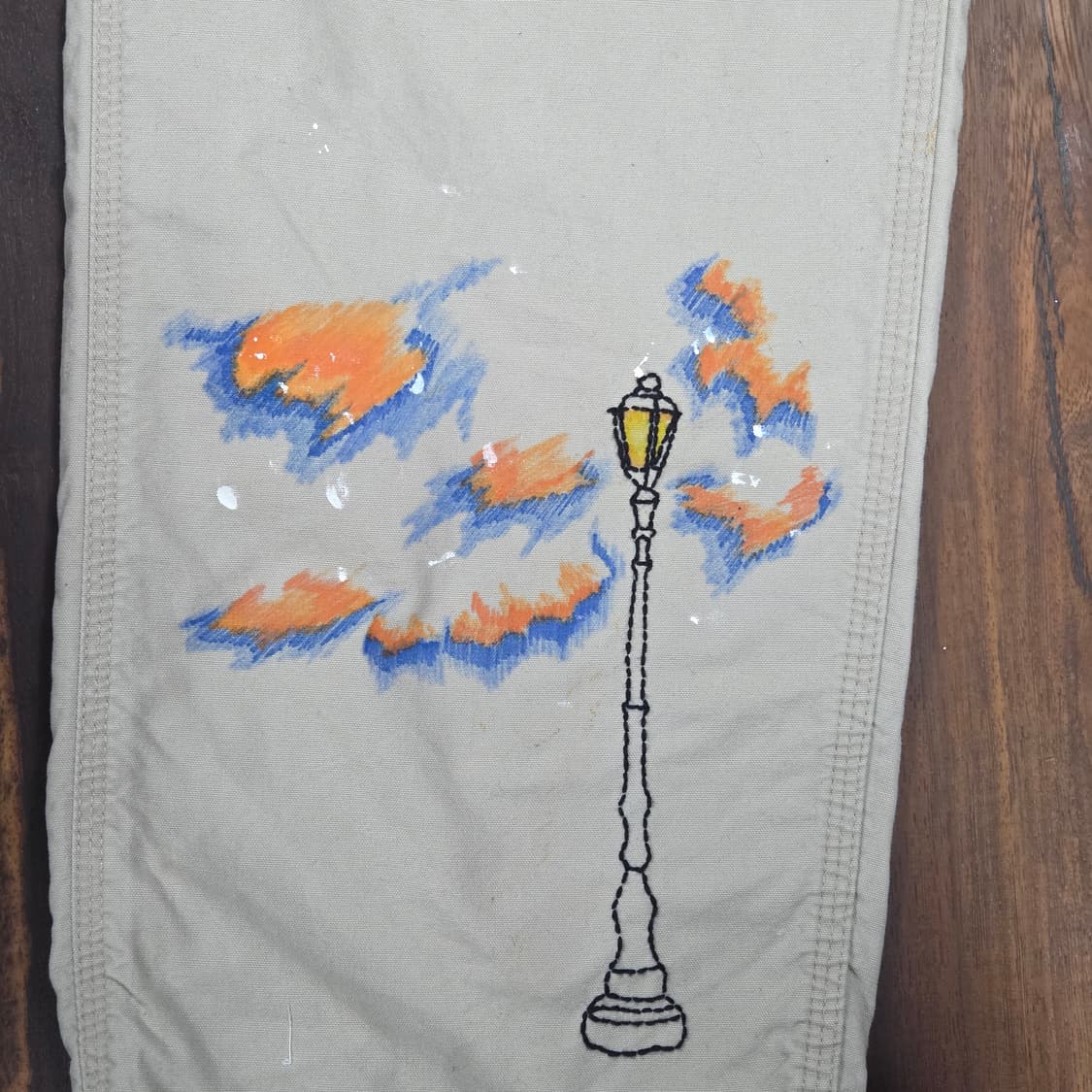 S.O/핸드드로잉, 자수, 패치워크 커스텀 팬츠 상품이미지8