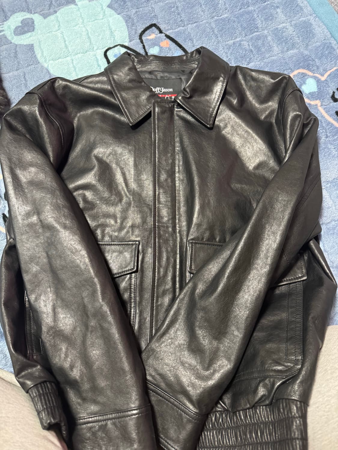 도프제이슨 A-2 가죽 자켓 블랙 M 램스킨 가죽 상품이미지2