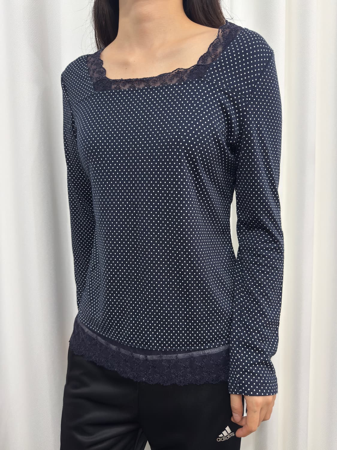 dot lace longsleeve 상품이미지2