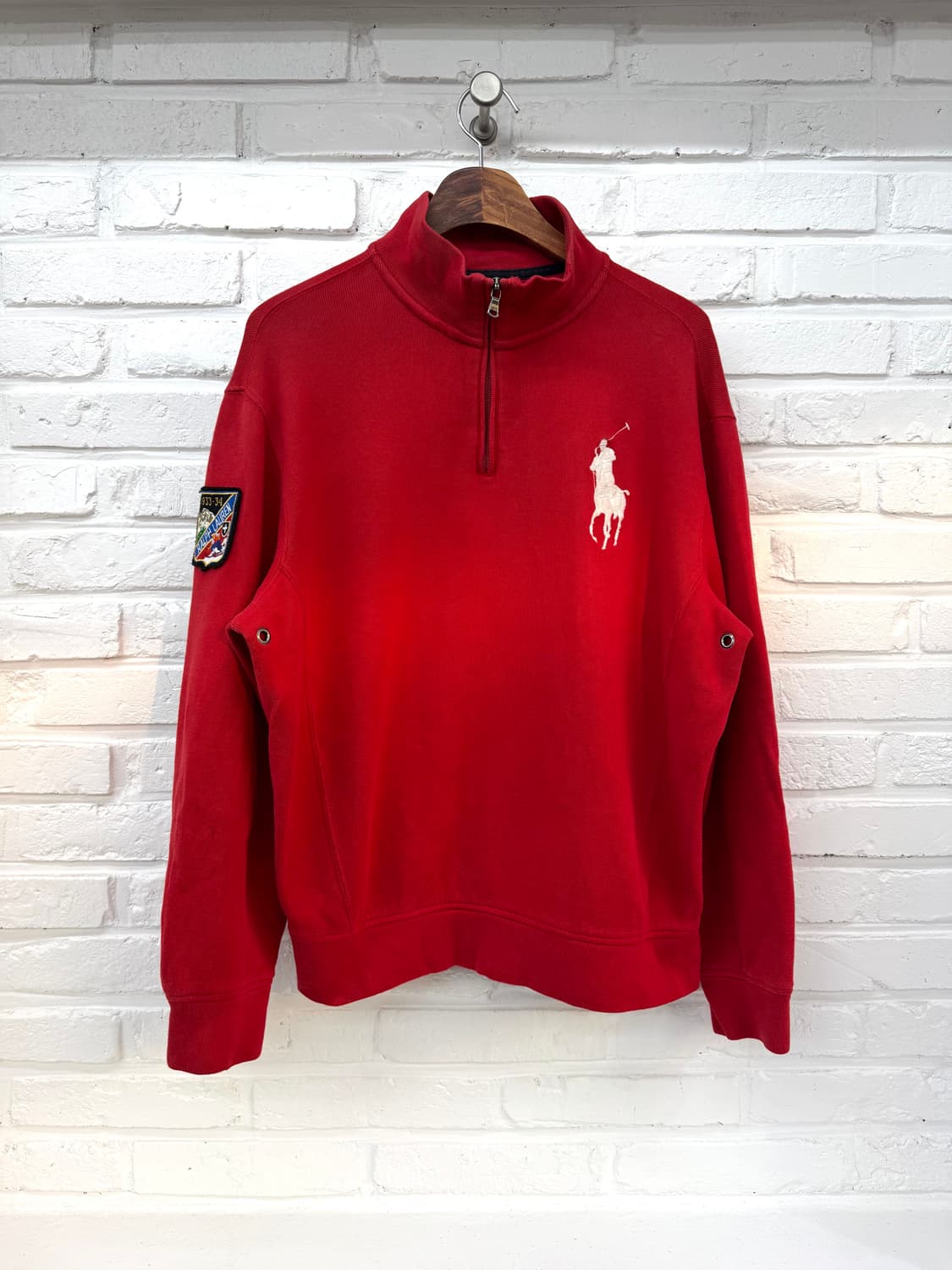 폴로 레드 빅포니 반집업 니트 상품이미지3