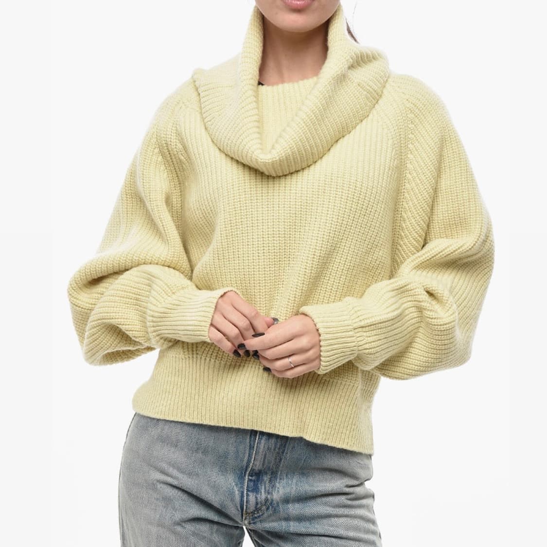 SA SU PHI 사 수 파이 캐시미어블렌드 퍼넬넥 골지 니트 스웨터 상품이미지4